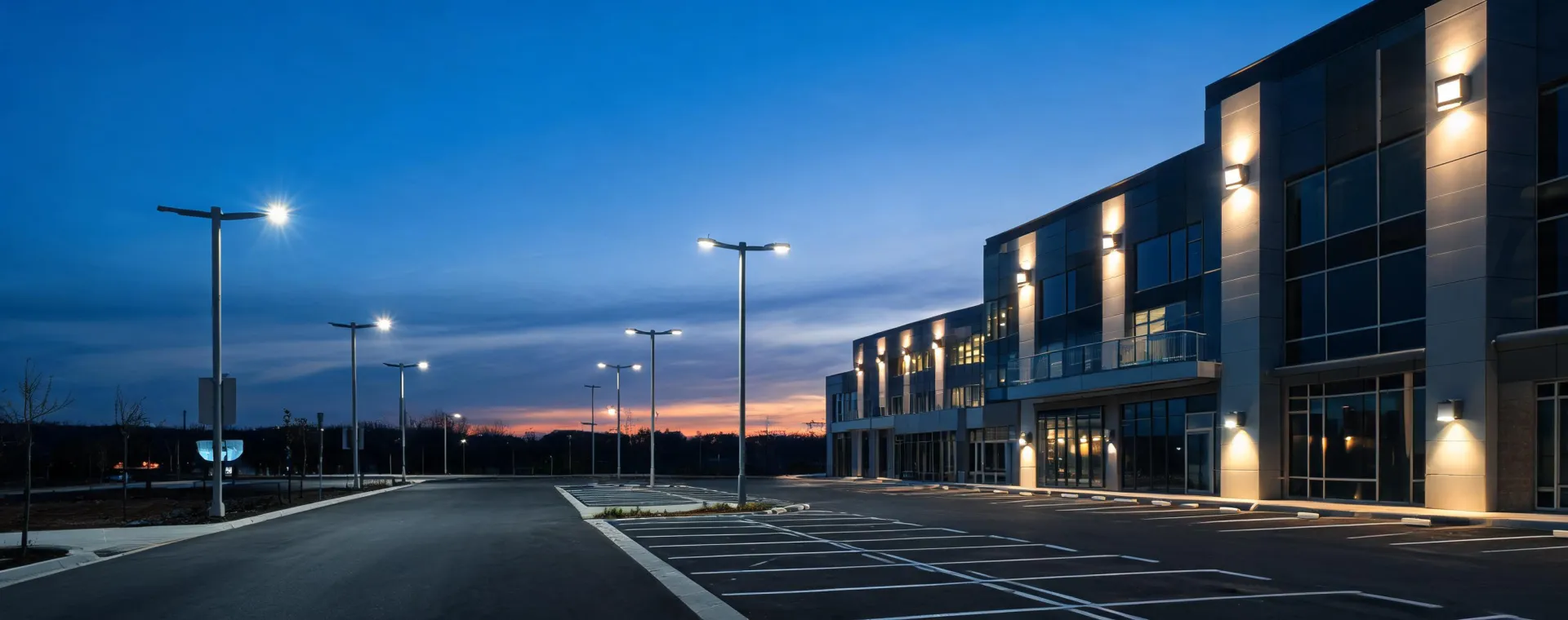 RAB outdoor and commercial lighting installation